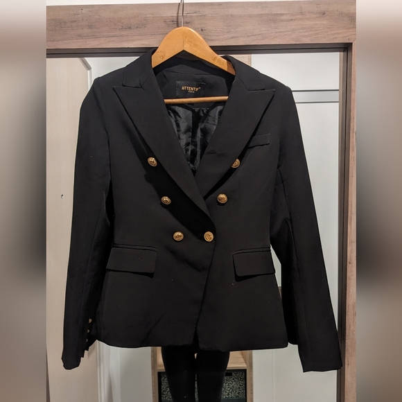 Black Balmain-Style Blazer - Picture 1 of 3